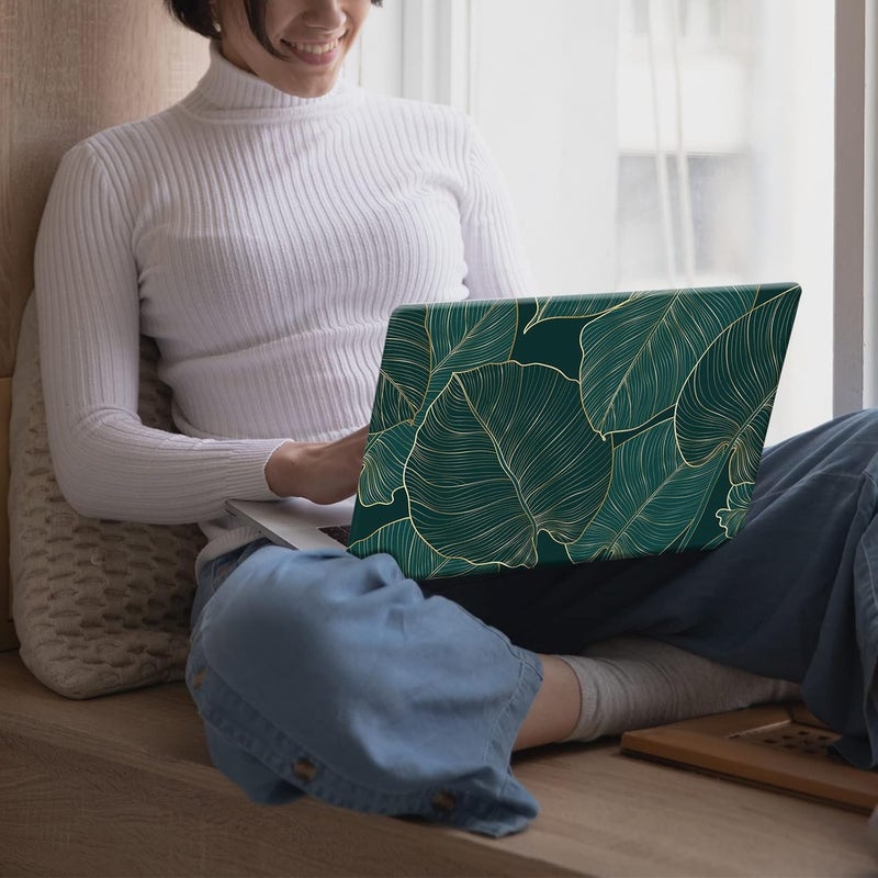 KEROM Compatible for MacBook Air 13 inch Case 2025-2022 M4 M3 M2 A3240 A3113 A2681, MacBook Air M4 13 inch Case, Protective Plastic Hard Shell & Keyboard Cover for Mac Air 13.6'', Green Leaves - Image 5